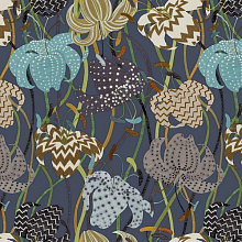 Коричневые обои с цветами Sirpi Missoni Home 3 M3A 10233