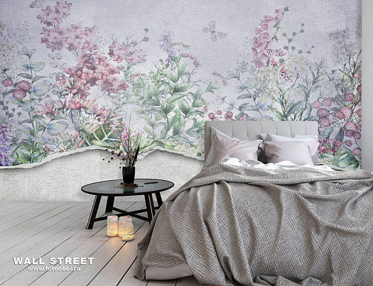 Фотообои в интерьере артикул Floreale 7, ЦВЕТОЧНЫЙ / FLOREALE, Wall street