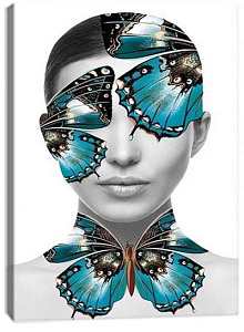 Панно с изображением бабочек Design Studio 3D 5D 1 модуль Порхающее настроение. Арт 2