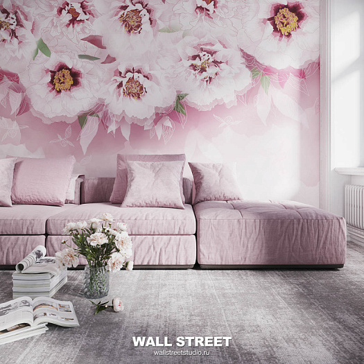 Фотообои в интерьере артикул Florescence 2, FLORESCENCE, Wall street