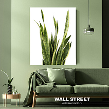 Зелёное панно для стен Wall street Картины NATURE-01